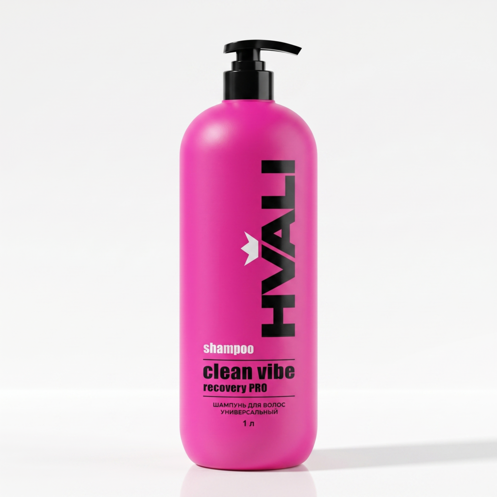 Флакон шампуня для волос HVALI Clean Vibe Recovery PRO